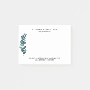 Simple Eucalyptus Name Address Business Post-it Notes