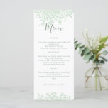 Simple Eucalyptus Sage Green Wedding Menu<br><div class="desc">This Wedding menu features in a collection of simple Eucalyptus designs in a sage green,  gold and white colour palette. This would be perfect for anybody who prefers a simple and classic design.</div>