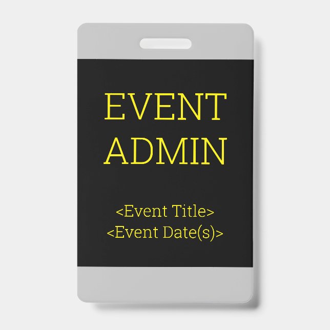 Simple "EVENT ADMIN" Badge (Front)