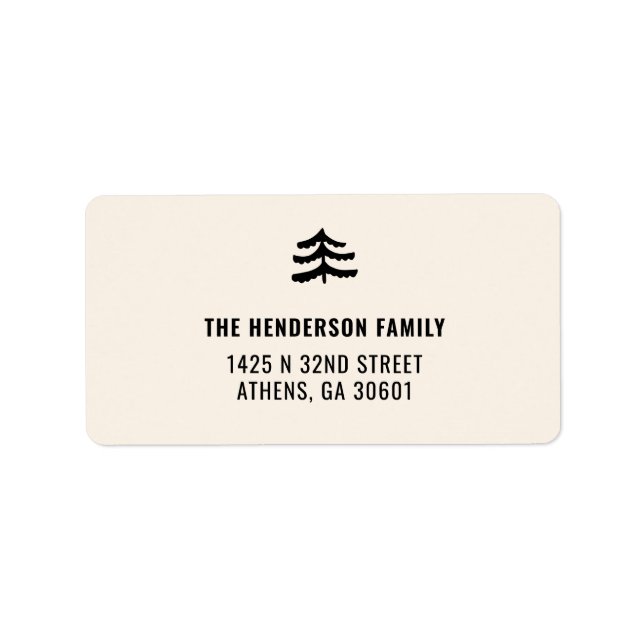 Simple Evergreen Address Labels (Front)