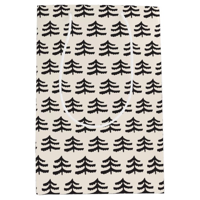 Simple Evergreen Modern Medium Gift Bag (Front)