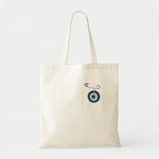 Simple Evil Eye Affordable Stylish Tote Bag Gift (Front)