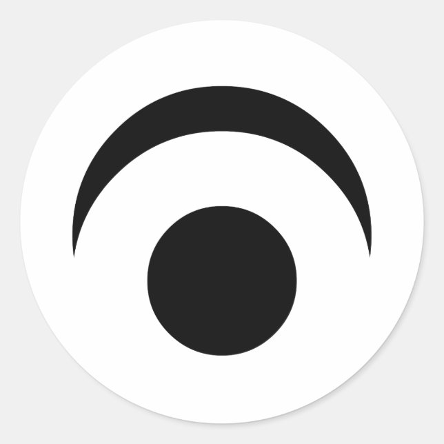 Simple Eye Classic Round Sticker (Front)