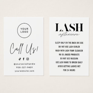 Simple Eyelash Extensions Lash carte de post-soins