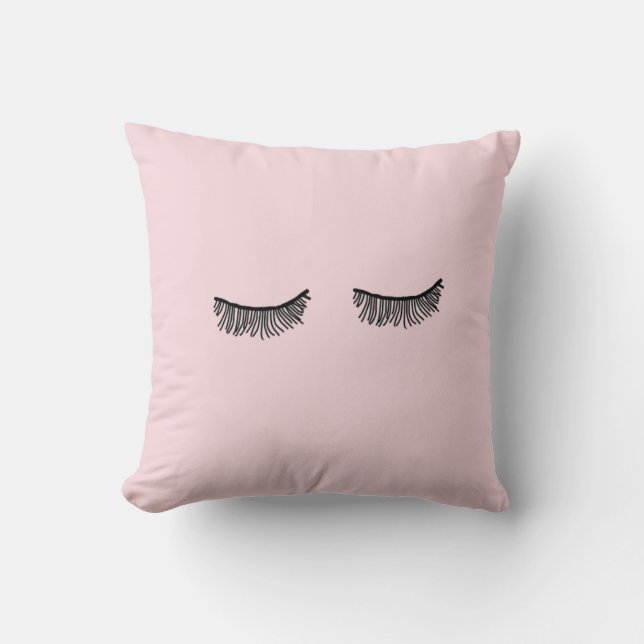 Simple Eyelash Pillow. Throw Pillow (Front)