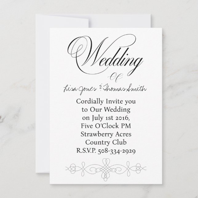 simple faire-part de mariage (Devant)
