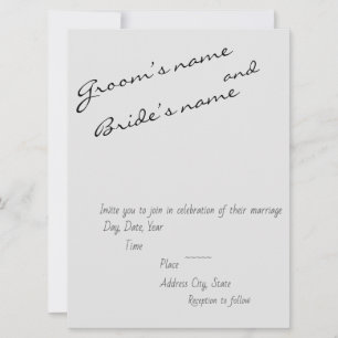 Simple Faire-part de mariage