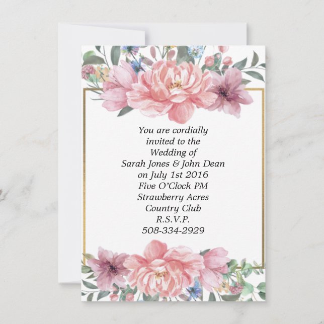 simple faire-part de mariage (Devant)