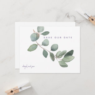 Simple Faire-Part de Mariage à la Lavande et à l'E