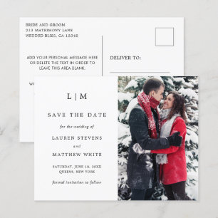 Simple Faire-Part de Mariage Noir et Blanc