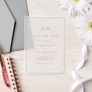 Simple Faire-Part de Mariage Noir et Blanc