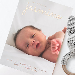 simple faire-part de naissance collage photo de no