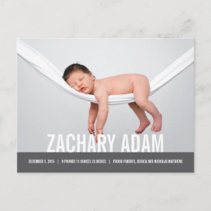 SIMPLE Faire-part de naissance moderne