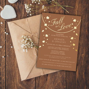 Simple Fall Foilage Wedding
