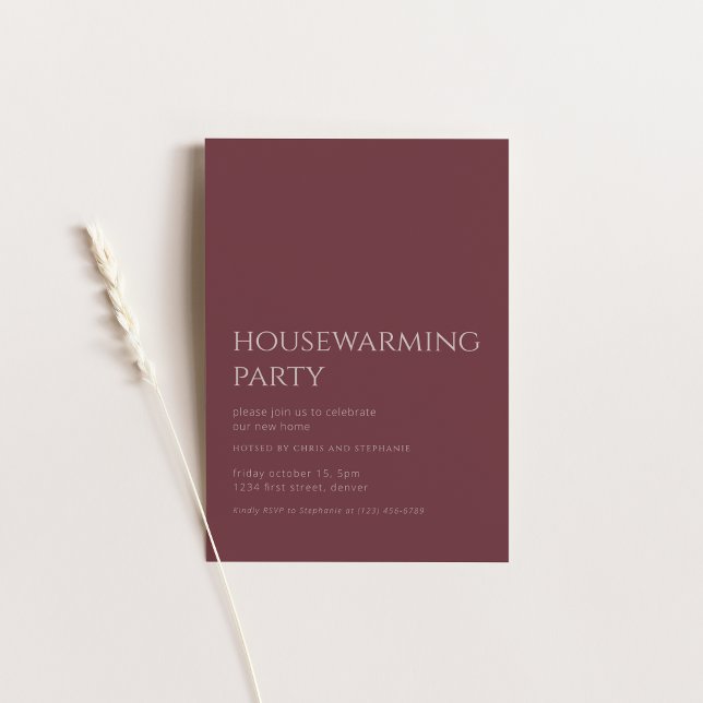 Simple Fall Housewarming Party Invitation (Creator Uploaded)