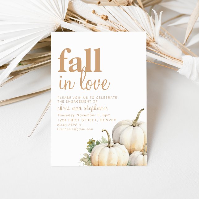 Simple Fall in Love Engagement Invitation (Créateur téléchargé)