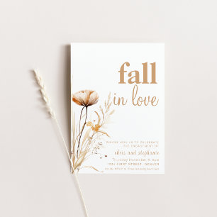 Simple Fall in Love Engagement Party Invite