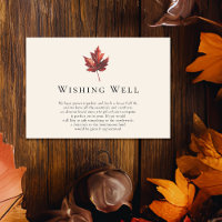 Simple Fall Leaf Cream Wedding Wishing Well