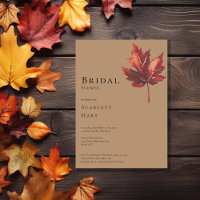 Simple Fall Leaf Terracotta Wedding Bridal Shower