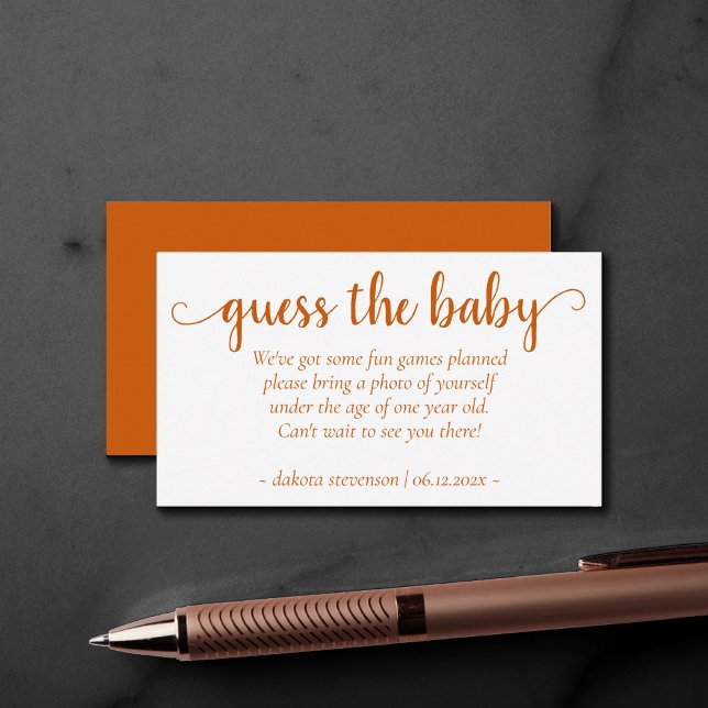 Simple Fall Shower | Dusty Orange Photo Request Enclosure Card (Creator Uploaded)