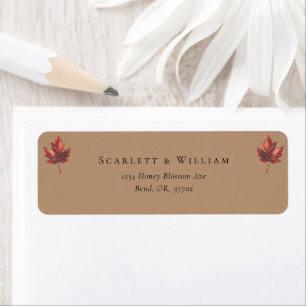 Simple Fall Terracotta Mariage Adresse de retour