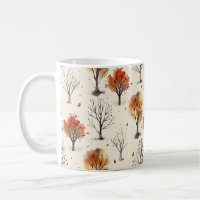 Simple Fall Trees Print Autumn Aesthetic