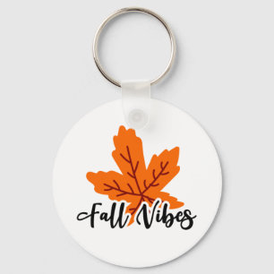 Simple Fall Vibes Print Keychain