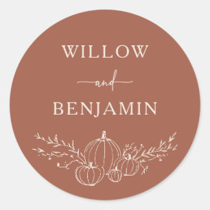 Simple Fall Wedding Sticker