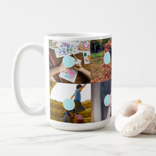 Simple Family 8 Photos Collage Coffee Mug