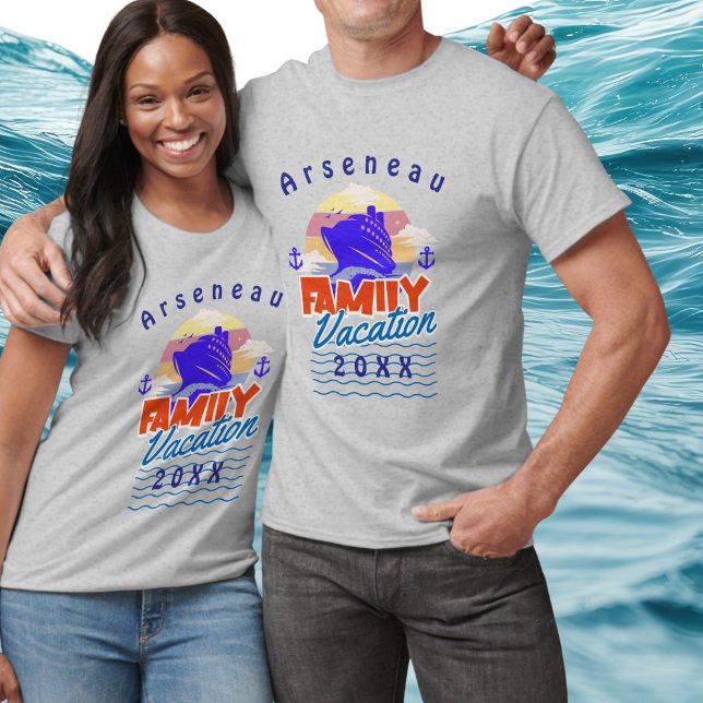 Simple Family Cruise Vacation Personalize T-Shirt (Creator Uploaded)