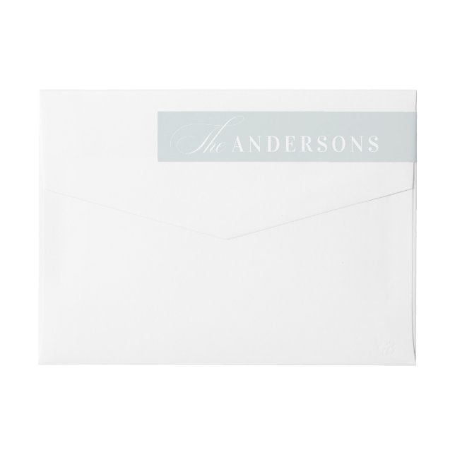 Simple Family Name Editable Return Address Label (Back)