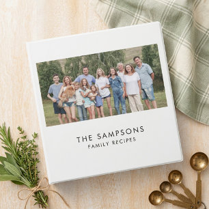 simple family photo recipes binder