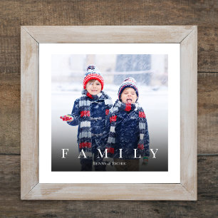 Simple Family Photo Typography Minimalist Vignette