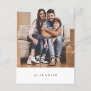 Simple Family Photo We've Moved New Home Address Postcard