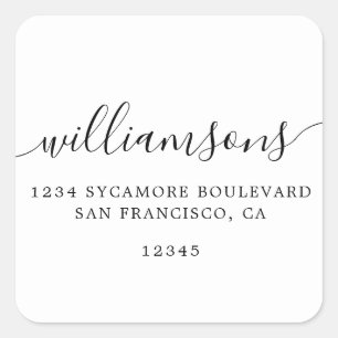 Simple Family Return Address Label