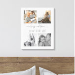 Simple Father Daughter 4 Photo Your Little Girl Canvas Print<br><div class="desc">A beautiful gift for dad, this custom printed wrapped canvas typography wall art expresses a daughter's love for her father, in modern hand lettered script typography, and is personalized with 4 square Instagram photos. Perfect for home or office, this gift is sure to become a treasured heirloom. Use the design...</div>