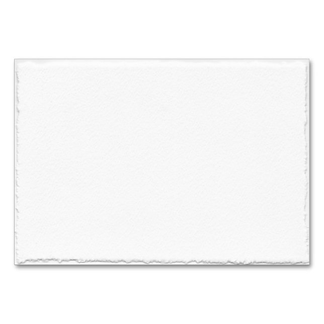 Simple Faux Deckled Edge Template Table Card (Front)