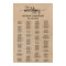 Simple Faux Kraft Alphabetical Seating Plan