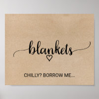 Simple Faux Kraft Calligraphy Blankets