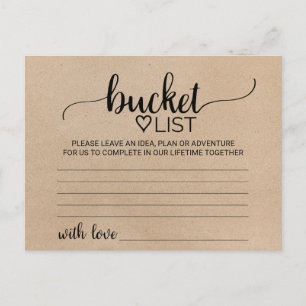 Simple Faux Kraft Calligraphy Bucket List Cards