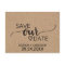 Simple Faux Kraft Calligraphy Save Our Date