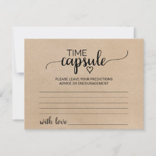 Simple Faux Kraft Calligraphy Time Capsule Cards