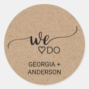 Simple Faux Kraft We Do Wedding Envelope Seal