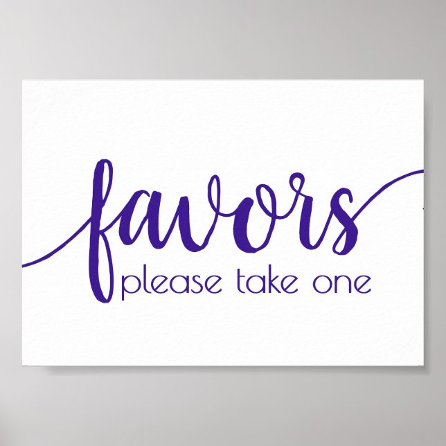 Simple Favors | Electric Grape Purple Any Event Poster (Front)