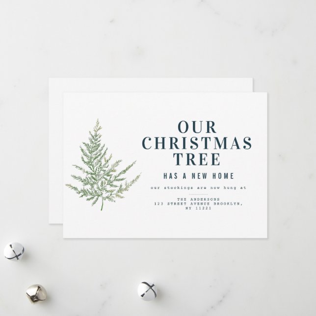 simple fern holiday moving announcement (Front/Back In Situ)