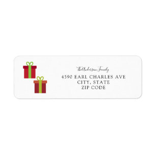 Simple Festive Christmas Presents Gift Box Holiday