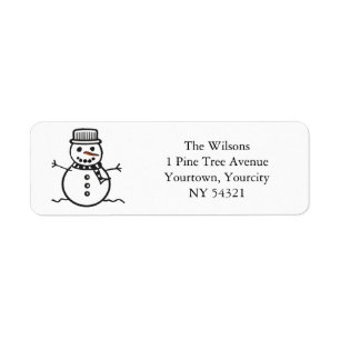 Simple Festive Fun Cute Winter Snowman Christmas