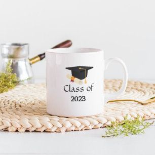 Simple fête de remise des diplômes tasse de café