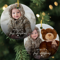 Simple First Christmas Baby Photo