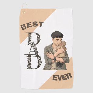 Simple First Father’s Day Anime Style Golf Towel